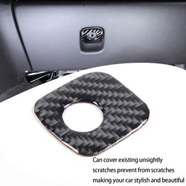 Lcojicep Storage Box Switch Sticker Compatible with Corvette C6 Z06 ZR1 2005-2013,Real Soft Carbon Fiber Car Co-Pilot Storage Box Handle Cover Trim Sticker Interior Accessories