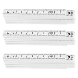 QANYEGN 3 Pack Folding Rulers, Multi Angle Architectural Scale Ruler, Plastic Linear Measurement Ruler for Carpentry Tile Laying