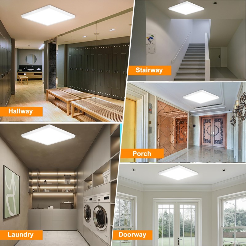 DODOPEN Flush Mount Motion Sensor Ceiling Light Wired, 12 Inch