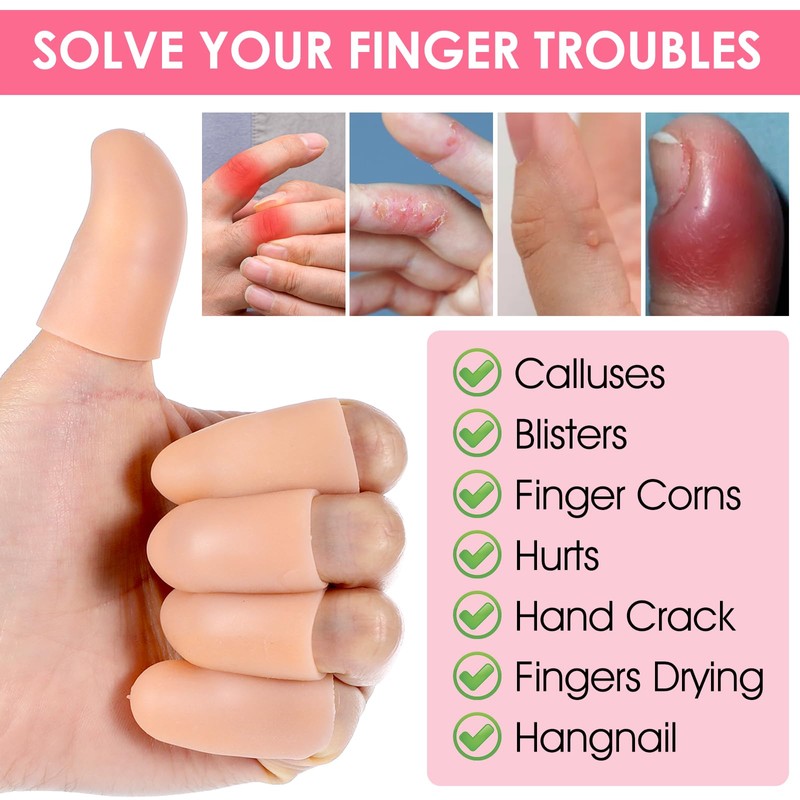 Wanmu Gel Finger Cots with Air Holes, 20 Pcs Nail