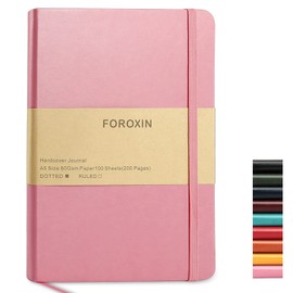 foroxin Journal notebook (A5-Dotted, Pink Color),192 Pages, Medium 5.7X8.3 inches - 80 gsm Thick Paper, Hardcover