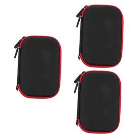 Gatuida 3pcs Nylon Headphone Storage Case Pouch Zipper Bag Container for Mini Camera Hard Disk Data Cable and More Compact and Multi-Pocket Design for Travel and Organization