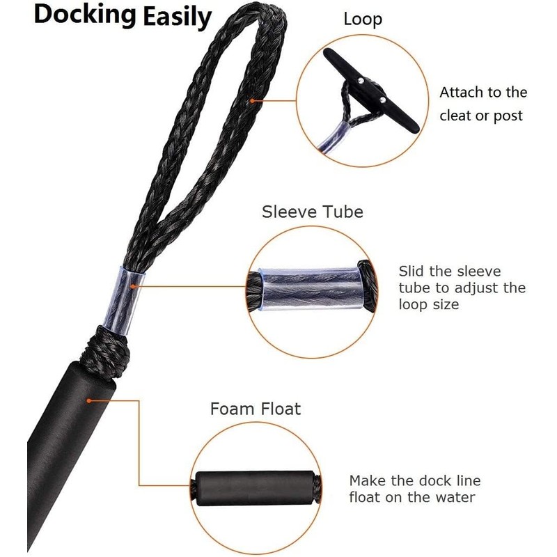 Bungee Dock Line Mooring Rope for Boat,Boat Ropes for Docking