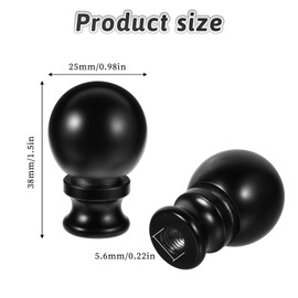 1-1/2 Inch Lamp Finial Oil Rubbed Black Ball Knob Lamp Shade Lighting Lamp Finials Finial Lamp Shades Finials Cap Knob Lamp Decoration for Lamp Harp Holder Table Lamps Lamp Topper Knob