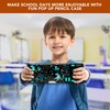 Decorably Pop Up Multifunction Dinosaur Pencil Case With Calculator for