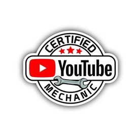 3 pcs Certified YouTube Mechanic - Funny Hard Hat Stickers, Tool Box Stickers - USA Union | 100% Vinyl