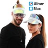 5 Pack Womens Visor Sun Hat Golf Cap Iridescent Reflective