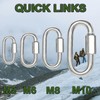 8PCS 2.36 Inches Sliver Quick Links, M6 Screw Chain Links