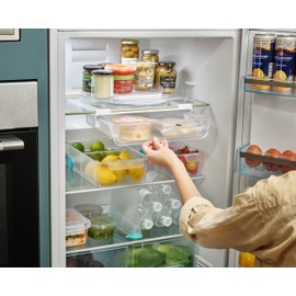 Joseph Joseph (ジョセフジョセフ) 冷蔵庫収納 冷蔵庫整理 棚下収納 棚下引き出し 吸盤 フリッジストア アンダーシェルフ ドロワー 半透明【正規品】 851664