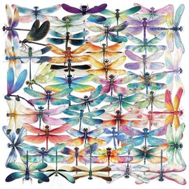 50 Pcs Dragonfly Stickers for Scrapbooking, PET Transparent Decorative Stickers Supplies Journal Stuffers for Adult Card Making Letters DIY (Dragonfly)