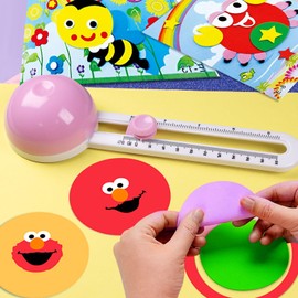 Circle Cutter, Circle Paper Cutter, Circle Cutter for Paper Crafts, Adjustable Circle Cutters, Circular Cutter Tool, 4 inch Circle Cutter Paper, Rotary Paper Cutter, Pink Circle Cutters