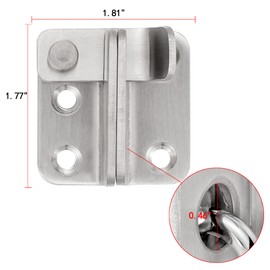 INIRET 2 Packs Flip Latches，1.81” x 1.77” Brushed Nickel Stainless Steel Thickened Heavy Duty Hasp barn gate Door Latch Bi-fold Door Lock,Sliding Door Antique Lock Wine Cabinet Closet Door Latches