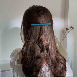 Yheakne Boho Hair Clip Rectangle Bar Hair Barrette Geometric Hair Clips Barrette Decorative Hair Accessories for Women and Girls Gifts (Blue)