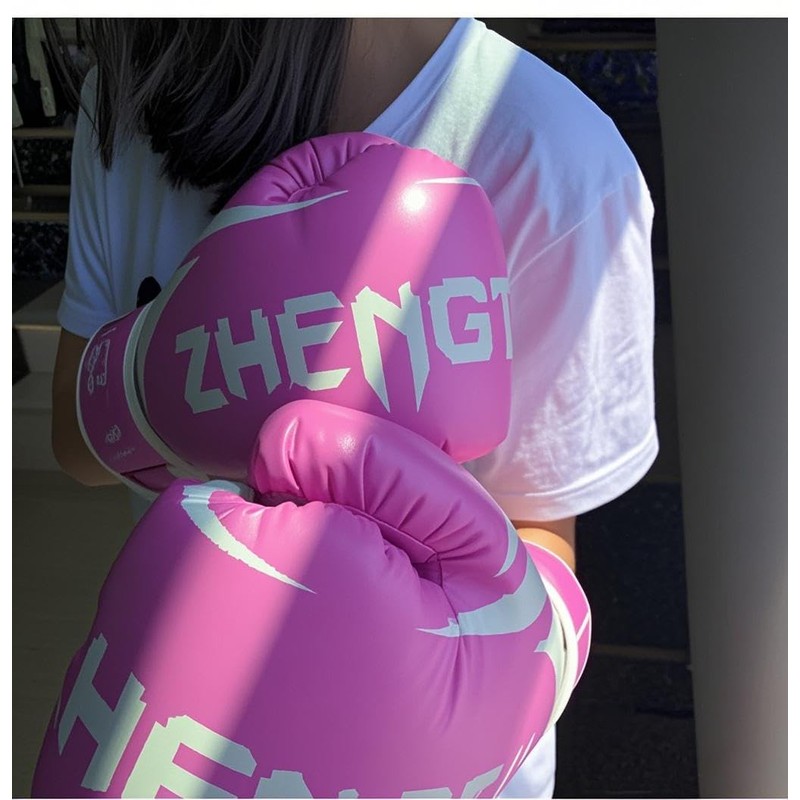 bokalaka Boxing Gloves White Gold Premium Faux Leather Training Gloves