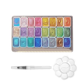 Sikweny Aquarellfarben Wiederverwendbar Wasserfarben Hohe Farbwiedergabe Aquarellfarben set Leicht zu Waschen für Kartenherstellung Art Journal Skizzieren Notizbuchdekoration Illustrationsdesign