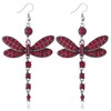 Gleamart Dragonfly Earrings Boho Style Color Rhinestone Dangle Earrings for