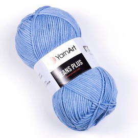 Yarn Art Jeans Plus Yarn, 55% Cotton 45% Polyacrylic, 100 g (3.5 oz), 160 m (174 yds), Yarn Weight: 4 : Worsted-Aran (15)