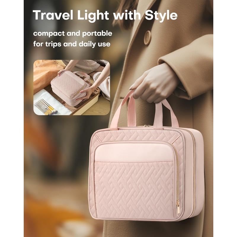 HOTOR Travel Toiletry Bag for Women - Spacious Toiletry Bag