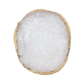 Mikinona 1pc Resin Manicure Agate Plate for Nail Art Smooth Display Board for Mixing and Blending Colors Tool for Professional and Manicure Techniques