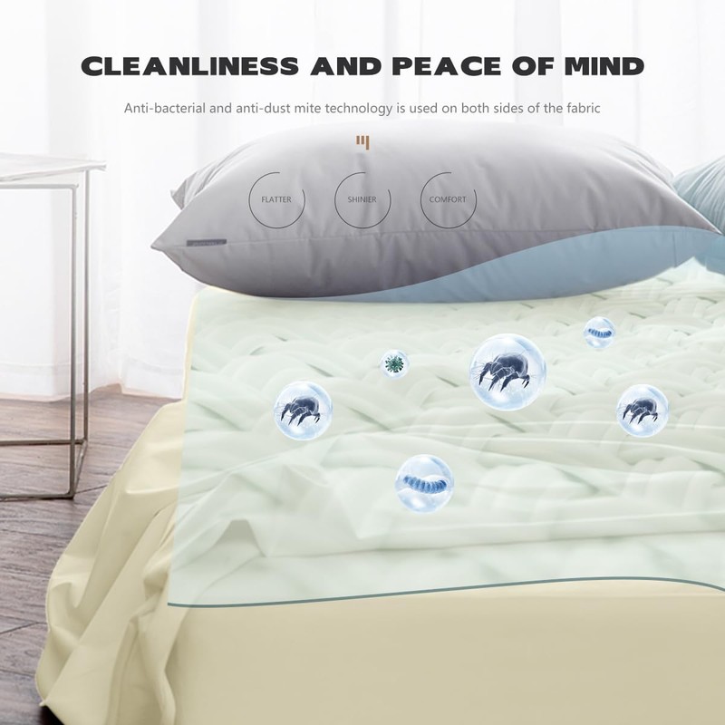 UHOUSEST Super King Size Fitted Sheet Cream, Extra Deep Sheets