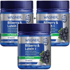 Wagner Bilberry Lutein Eye Health 120 Capsules, 3, 60 Servings / 와그너 빌베리 루테인 눈건강 120 캡슐, 3개, 60회분