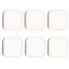 Seimneire 6 Pcs Square Door Stoppers Wall Protectors, Self Adhesive