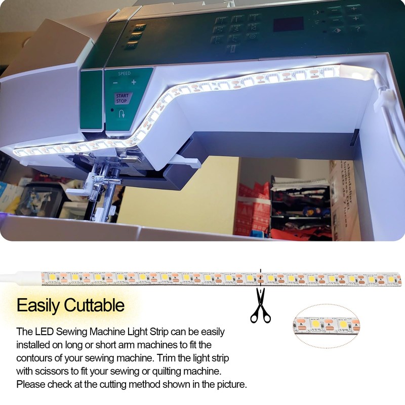 Hanbaak Sewing Machine LED Light Strip, Adhesive LED Sewing Strip