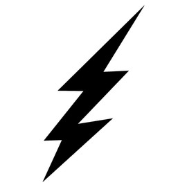 Lightning Bolt Large Shazam CCI Decal Vinyl Sticker|Cars Trucks Vans Walls Laptop|Black|6.0 x 2.5 in|CCI2216
