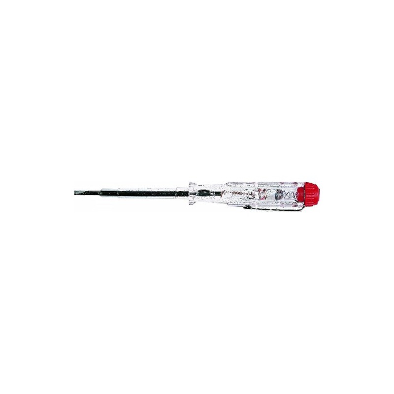 Bahco 806-1-2 Insulated Screwdriver/Voltage Tester, Transparent/Red, 190 mm