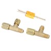 1/4in Valves Core Brass Tee Adapter Quick Coupler Access Tee