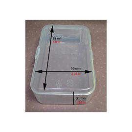Maymom Small Plastic Box with Hinged Lid for Small Parts, Crafts, Beads, Jewelry and Watch Parts (6 Boxes, Clear)
