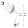 10X Magnifying Clip on Makeup Mirror Gooseneck, 6.5" Vanity Mirror