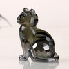 Crystal Cat Realistic Animal Kitten Art Figure Collection Table Decoration