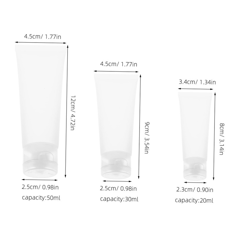 Healeved 30pcs Travel Dispensing Hoses Reusable Toothpaste Tube Lipstick Refillable