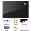 Dry Erase Board Black Magnetic Glass Whiteboard, TANKEE Modern Large