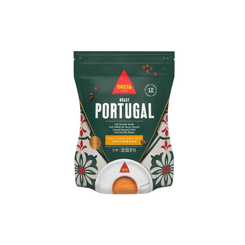 Delta Cafés Portugal Ground Coffee, Smooth and Delicious Medium Roast