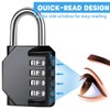 Combination Padlock 4 Digit Resettable Code Lock Locker Locks Outdoor