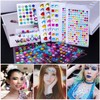 Self Adhesive Rhinestones, Cridoz 735Pcs Craft Gems Self Adhesive Jewels