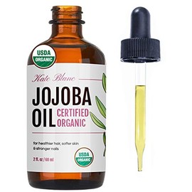 Jojoba Oil, USDA Certified Organic, 100% Pure, Cold Pressed, Unrefined. Revitalizes Hair & Gives Skin a Radiant Youthful Look. Great treatment for Face, Lips, Cuticles, Stretch Marks (2oz (60ml))