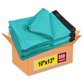 iMBAPrice 200-Pack Teal Poly Mailers 10x13 Inch #4 Teal Color Poly Mailing Shipping Envelopes Bags, Self Seal Adhesive Waterproof and Tear Proof (Total 200 Bags)