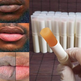 2PCS Natural Plant Lip Balm for Dark Lips,Exfoliating Lip Scrub, Moisturizing Lip Hyaluronic Acid Exfoliating Dead Skin, Lip Balm for Smokers, Restore Natural Lip Complexion (Orange)