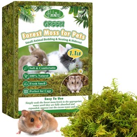 Halatool 25QT Hamster Moss for Bedding Nesting Hideout, 100% Natural Moss for Rabbits Squirrels Hamsters Guinea Pigs, Small Animals Cage Accessories Terrariums Reptiles Plants