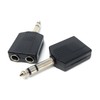 DRUT 1pcs 6.35mm 1/4 inch Stereo Jack Splitter Cable Adapter