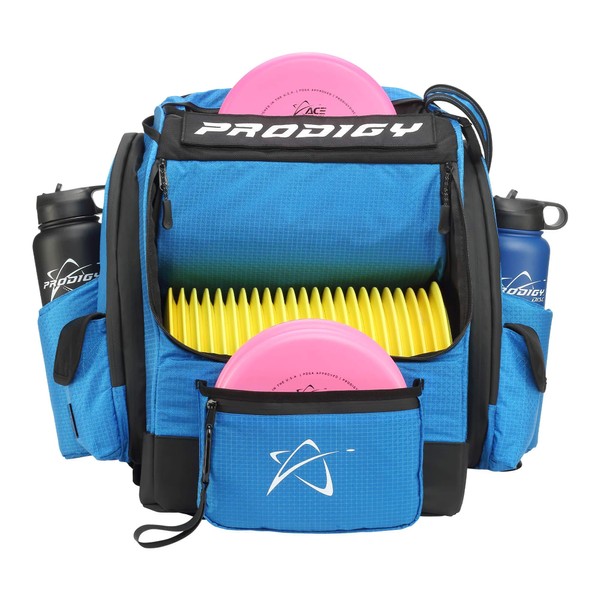 Prodigy Disc BP-1 V3 Disc Golf Backpack - Golf Bag Organizer - Holds 30+ Discs Plus Storage - Tear and Water Resistant - Pro Quality Bag for Disc and Frisbee Golf (Red)