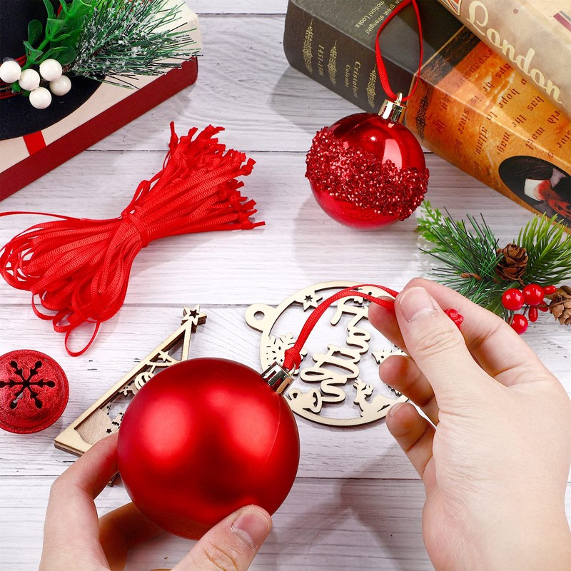 Shappy Pieces Hangers Ribbon 10.6 Inch Christmas Ornament Ribbon Tree