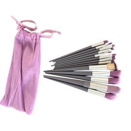 13 Pcs Professional Makeup Brushes Set with Velvet Pouch for Blush, Eyeshadow, Foundation and More, Complete Set for Perfect Makeup and Look (Purple)