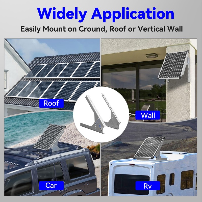 Voltset Solar Panel Mount Stand: 13.8in Immortal Steel Adjustable Angle