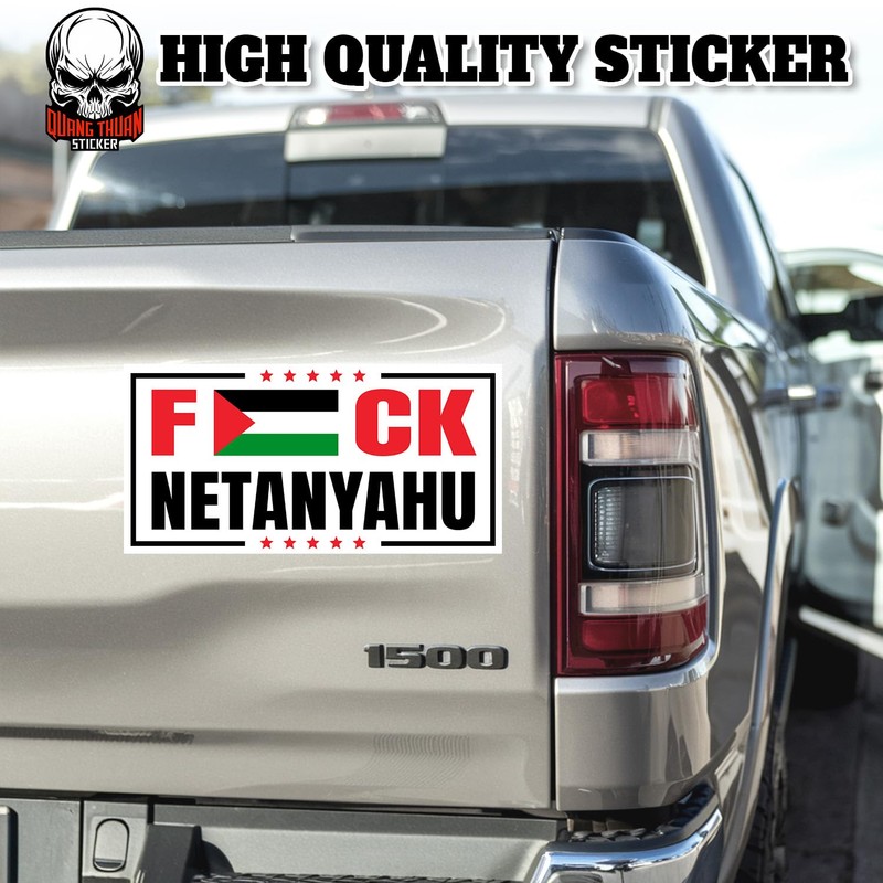 F.uck Netanyahu | Bumper Sticker or Car Magnet | Anti