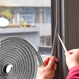 CTRICALVER Pile Weatherstripping, 5m*9mm*9mm, Gray, Polypropylene (PP), for Door Window Weatherproof Soundproof Dustproof