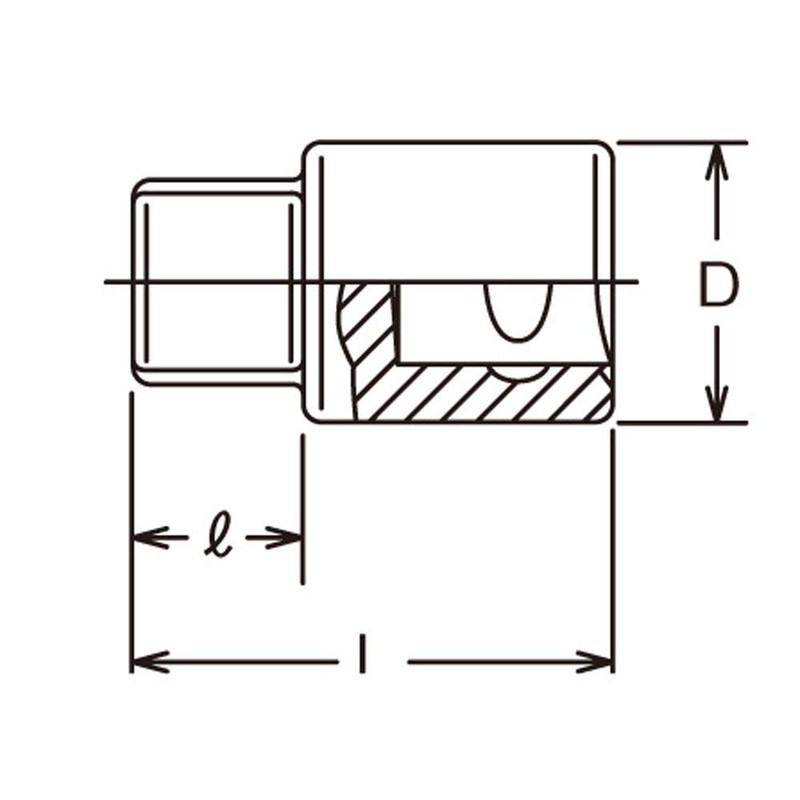 Koken 3/8 (9.5 mm) SQ. Drain Plug Socket 0.4 in